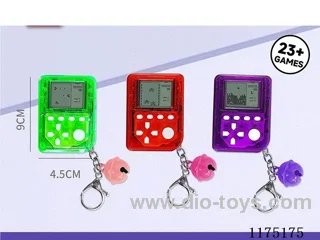 Tetris game machine keychain bell pendant (CPC)