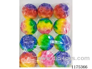 12PCS 6.3cm Solid PU Balls with Lights