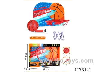 42.5*30*30cm Suspended Iron Frame Wooden Basketball Board 【English Packing
