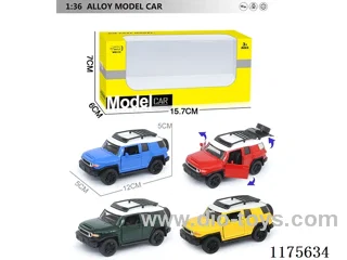 1:36 Alloy Pull Back Car with Open Door 4 Colors Mixed