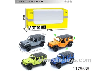 1:36 Alloy Pull Back Car with Open Door 4 Colors Mixed