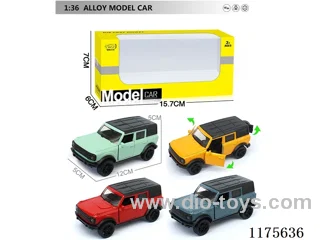 1:36 Alloy Pull Back Car with Open Door 4 Colors Mixed