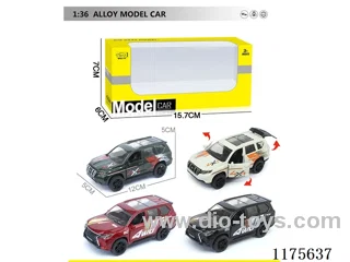 1:36 Alloy Pull Back Car with Open Door 2 4 Colors Mixed