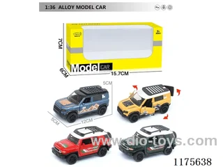 1:36 Alloy Pull Back Car Can Open Door 2 models 4 Colors Mixed