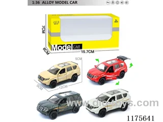 1:36 Alloy pull back car can open door 4 colors mixed (W L/M, included 3*AG13)