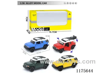 1:36 Alloy Pull Back Car with Open Door 4 Color Mixed (W L/M, included 3*AG13)