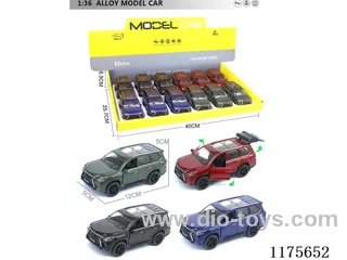 1:36-12PCS Alloy Pull Back Car Openable Door 4 Colors 4 Mixes