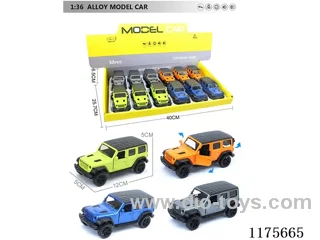 1:36-12PCS Alloy Pull Back Cart with Open Door 4 Color Mixed (W L/M, included 3*AG13)