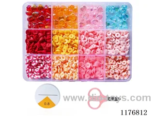 DIY Jewelry Set(Heart bead + polymer sheet + scissors thread (12 grids))