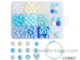 DIY Jewelry Set(8 cm Pearl + Beads + thread (12 grids))