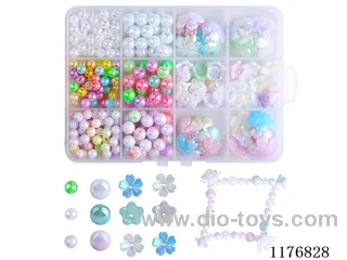 DIY Jewelry Set(6/8cm Pearl + Beads + thread (12 grids))