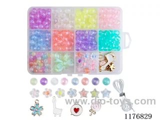 DIY Jewelry Set(6/8cm Pearl + Beads + Pendant + thread (12 grids))