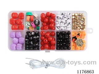 DIY Jewelry Set(Beads + 6/8mm round beads + polymer clay + letter beads + Separate beads + Pendant + thread (10 grids))
