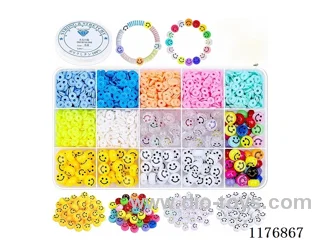 DIY Jewelry Set(Polymer clay + Smiling face + line (15 grids))
