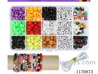 DIY Jewelry Set(Bucket bead + letter bead + color bead + polymer clay bead + Pendant + thread (15 boxes))