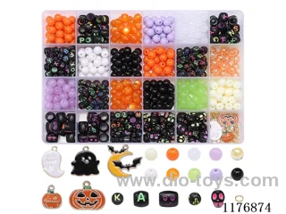 DIY Jewelry Set(Letter beads + beads + Pendant + thread (24 grids))
