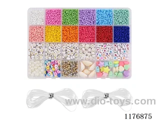 DIY Jewelry Set(3cm bead + letter bead + colored bead + Pearl polymer shell + thread (24 grids))