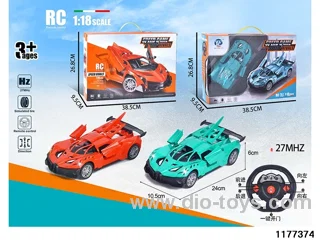 1:18 5ch RC car with forward light not included battery