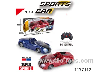 1:18 4ch rc car with light not included battery