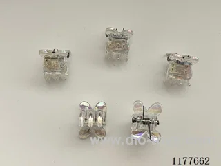 Transparent three claw hairpin 2000 PCS/medium pack