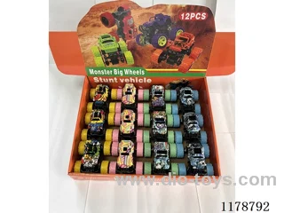 12PCS Inertia Vehicle 4 models 4 colors mix