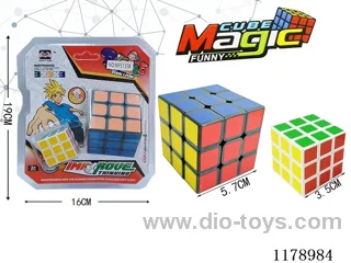 5.7 Magic Cube with holes and no springs in six colors (black background) + 3.5 Heat Transfer Magic Cube (white background)