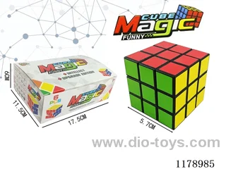 5.7 Hole-less with Spring Six-Color Rubik's Cube (black background) 6PCS