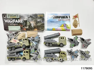pull back Fighter + Missile Vehicle Military Set