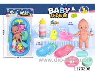 Bathtub + Vinyl Medium Doll Accessory Set