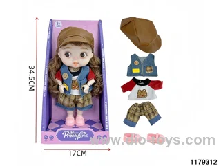 12 inch 28cm 19 jointed doll set W L/M