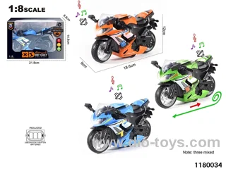 1:8 Alloy pull back car with lighted sound effects