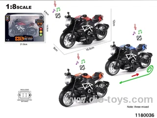 1:8 Alloy pull back car with lighted sound effects