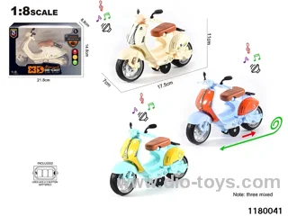 1:8 Alloy pull back car with lighted sound effects