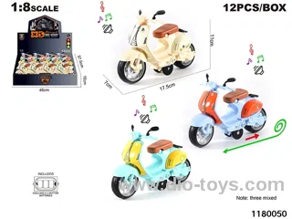 1:8 Alloy pull back car with lighted sound effects