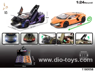 1:24 Alloy pull back car with lighted sound effects