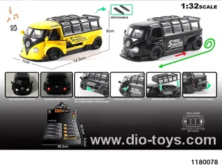 1:32 Alloy pull back car with lighted sound effects