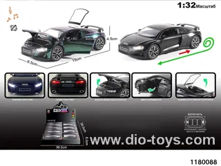 1:32 Alloy pull back car with lighted sound effects