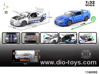 1:32 Alloy pull back car with lighted sound effects