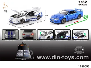1:32 Alloy pull back car with lighted sound effects