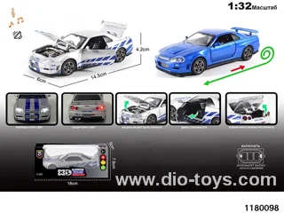 1:32 Alloy pull back car with lighted sound effects