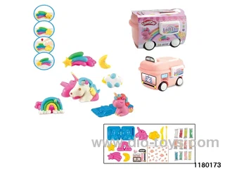 Colorful clay toys