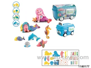 Colorful clay toys