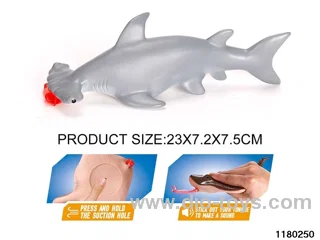 Vinyl-lined hammerhead shark model（Pressing the tongue）
