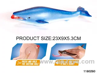 Vinyl Blue Whale Model（Pressing the tongue）