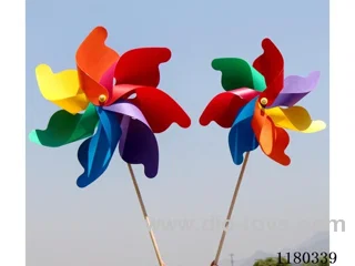 32CM Colorful Wooden Pole Windmill