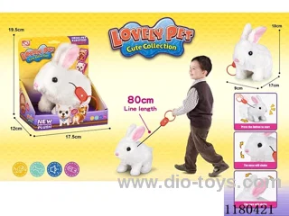 Leash Plush Electric Rabbit-Display Box Set