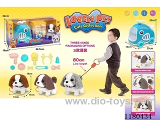 Leash Plush Electric Dog+Whale Cage-Window Box Set 12PCS