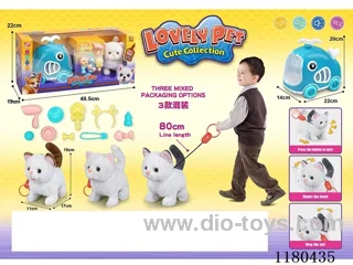 Leash Plush Electric Cat+Whale Cage-Window Box Set 12PCS