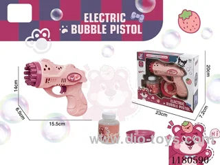 12 holes bubble gun (with light, with 1 bottle of 80ML bubble water, 3*AA not included)