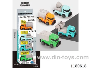Solid color inertial sanitation vehicle